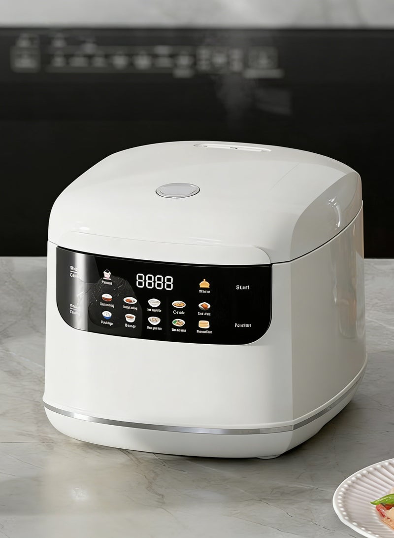 شظايا كريست جهاز طهي أرز كهربائي,  2 لتر جهاز طهي الأرز متعدد الوظائف ذكي للمنزل، 24 ساعة بدء مؤجل، مناسب لـ 1-2 أشخاص، صينية بخار، أكواب وملاعق قياس - Image 1